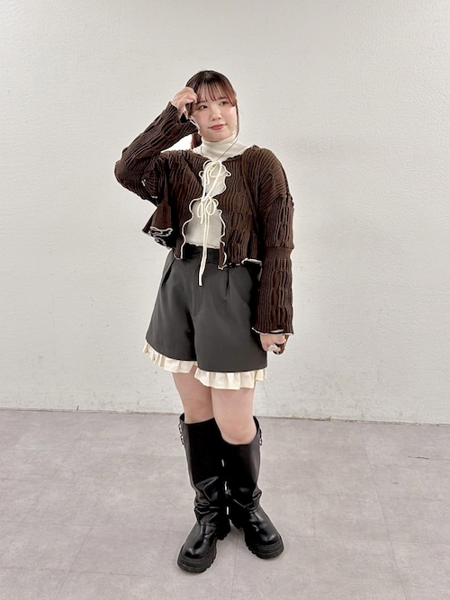 セール】【25AW】ベルト付カバーロングブーツ（ブーツ）｜w closet