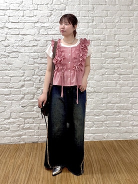 「w closet（ダブルクローゼット）のアイテム」を使った、みさとさん（レディース・152cm）の春コーディネート