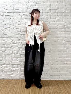 「w closet（ダブルクローゼット）のアイテム」を使った、みさとさん（レディース・152cm）の春コーディネート