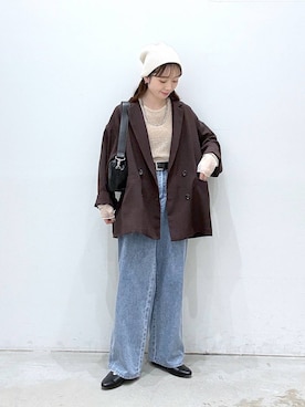 「LEPSIM（レプシィム）のステンレス3WAYロングネックレス　603709（ネックレス、シルバー系）」を使った、raiさん（レディース・154cm）の春コーディネート