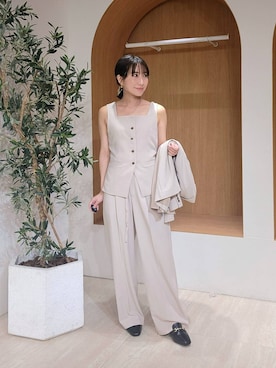 「Andemiu（アンデミュウ）のアイテム（パンツ）」を使った、  NATSUさん（レディース・152cm）の春コーディネート