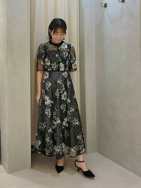 「アイテム（ドレス）」を使った、  NATSUさん（レディース・152cm）の秋コーディネート