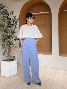 「Andemiu（アンデミュウ）のアイテム（パンツ）」を使った、  NATSUさん（レディース・152cm）の春コーディネート