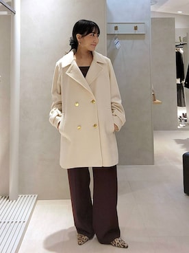 「Andemiu（アンデミュウ）のサイドストラップミュール/1045951（パンプス）」を使った、  NATSUさん（レディース・152cm）の秋コーディネート