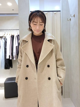 「アイテム（ピーコート、ベージュ系）」を使った、  NATSUさん（レディース・152cm）の秋コーディネート