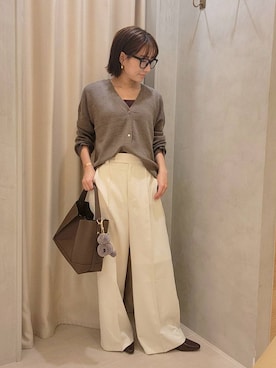 「アイテム（チャーム）」を使った、  NATSUさん（レディース・152cm）の秋コーディネート