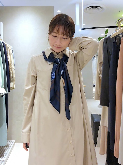 セール】バックレースシャツワンピース644046（シャツワンピース