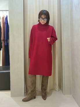 「アイテム（チュニック）」を使った、  NATSUさん（レディース・152cm）の秋コーディネート