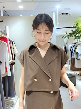 「Andemiu（アンデミュウ）のポインテッドベルトパンプス/1043160（パンプス、ブラック系）」を使った、  NATSUさん（レディース・152cm）の夏コーディネート