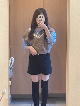 「U.S. POLO ASSN.（ユーエスポロアッスン）のアイテム（シャツ/ブラウス）」を使った、みずきさん（レディース・158cm）の秋コーディネート