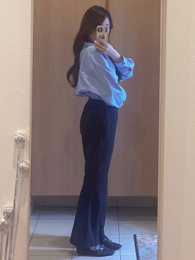 「U.S. POLO ASSN.（ユーエスポロアッスン）のアイテム（シャツ/ブラウス）」を使った、みずきさん（レディース・158cm）の秋コーディネート