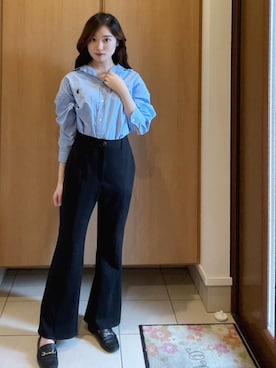 「U.S. POLO ASSN.（ユーエスポロアッスン）のアイテム（シャツ/ブラウス）」を使った、みずきさん（レディース・158cm）の秋コーディネート