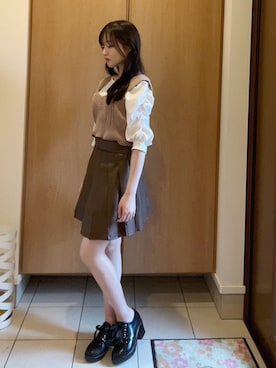 「アイテム（ドレスシューズ）」を使った、みずきさん（レディース・158cm）の秋コーディネート