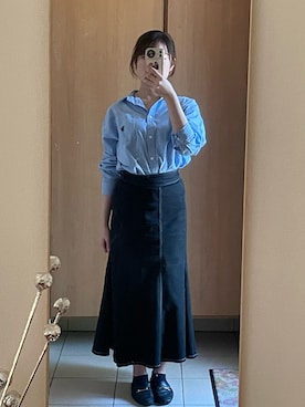 「U.S. POLO ASSN.（ユーエスポロアッスン）のアイテム（シャツ/ブラウス）」を使った、みずきさん（レディース・158cm）の秋コーディネート