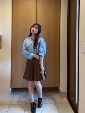「アイテム（ドレスシューズ）」を使った、みずきさん（レディース・158cm）の秋コーディネート