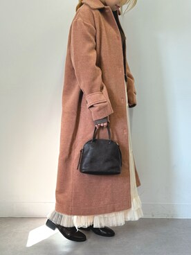 「アイテム（チェスターコート、その他）」を使った、YUUIさん（レディース・163cm）の冬コーディネート