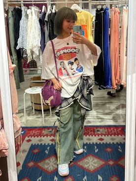 「アイテム（バンダナ/スカーフ）」を使った、kaorun1027さん（レディース・148cm）の夏コーディネート