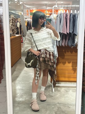 「グランジ」｜「アイテム（Tシャツ/カットソー）」を使った、kaorun1027さん（レディース・148cm）の夏コーディネート
