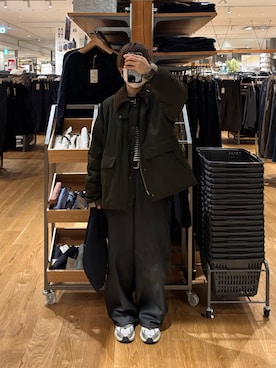 「NICE WEATHER（ナイスウェザー）のアイテム」を使った、n  /  muji staffさん（レディース・155cm）の春コーディネート