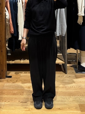 「アイテム（ポロシャツ）」を使った、n  /  muji staffさん（レディース・155cm）の秋コーディネート