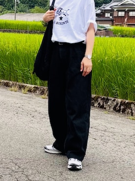 「MUJI Labo（ムジラボ）のアイテム」を使った、無印スタッフさん（レディース・155cm）の夏コーディネート