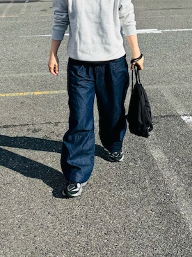 「アイテム（バックパック/リュック）」を使った、n  /  muji staffさん（レディース・155cm）の冬コーディネート