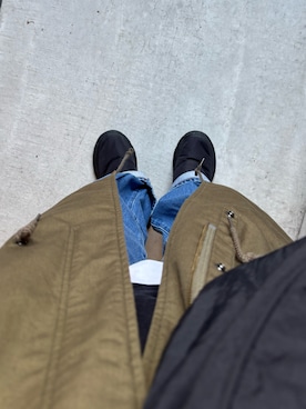 「アイテム（スリッポン）」を使った、n  /  muji staffさん（レディース・155cm）の冬コーディネート