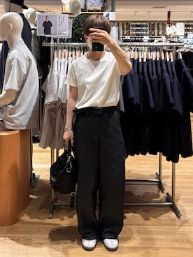 「MUJI Labo（ムジラボ）のアイテム」を使った、n  /  muji staffさん（レディース・155cm）の夏コーディネート