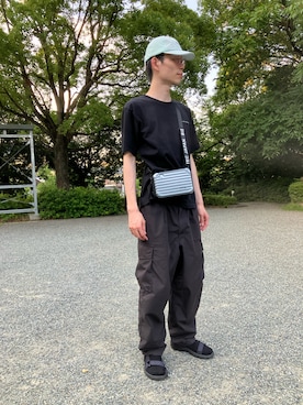 「PUMA（プーマ）のアイテム（帽子）」を使った、ひろのぶさん（メンズ・175cm）の夏コーディネート