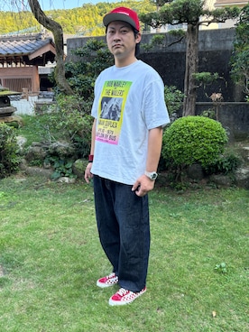 「アイテム（帽子）」を使った、k_kさん（メンズ・185cm）の秋コーディネート