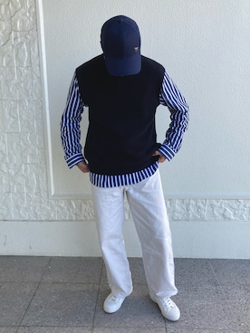 「Paul Smith（ポールスミス）のアイテム（キャップ）」を使った、ゆーすけさん（メンズ・174cm）の秋コーディネート