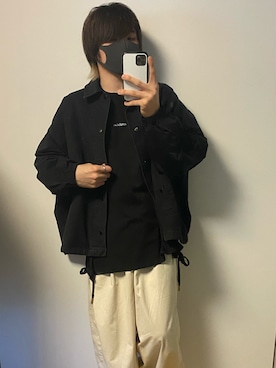 「ADRER（アドラー）のアイテム（デニムジャケット）」を使った、namahamu272さん（メンズ・163cm）の秋コーディネート