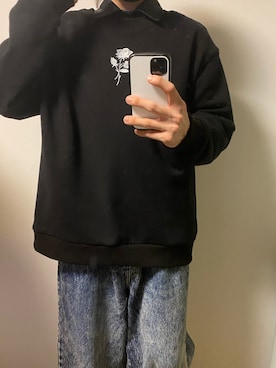 「ADRER（アドラー）のADRER バラシシュウビッグスウェット（スウェット）」を使った、namahamu272さん（メンズ・163cm）の秋コーディネート