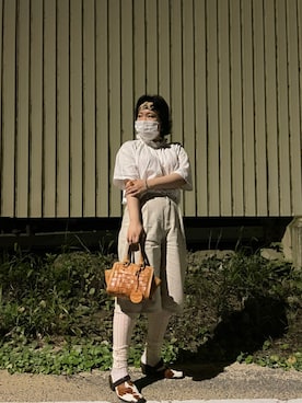 「VINTAGE（ヴィンテージ）のアイテム（その他シューズ）」を使った、милыйさん（レディース・156cm）の夏コーディネート