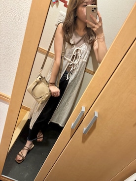 「GLOBAL WORK（グローバルワーク）のアイテム」を使った、m i k u ＊さん（レディース・161cm）の夏コーディネート