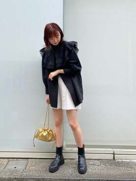 「ブラウスコーデ」｜「アイテム（スウェットパンツ）」を使った、おはまさん（レディース・165cm）の秋コーディネート