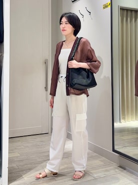 「アイテム（カーゴパンツ）」を使った、✌︎ふくもっさん✌︎さん（レディース・163cm・20代）の夏コーディネート