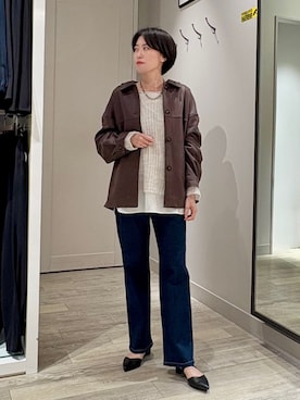 「アイテム（タンクトップ）」を使った、✌︎ふくもっさん✌︎さん（レディース・163cm）の秋コーディネート