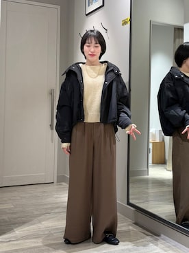 「アイテム（ダウンジャケット/コート）」を使った、✌︎ふくもっさん✌︎さん（レディース・163cm・20代）の秋コーディネート