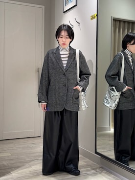 「アイテム（チェスターコート）」を使った、✌︎ふくもっさん✌︎さん（レディース・163cm・20代）の秋コーディネート