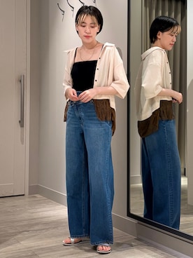 「NOMINE（ノミネ）のアイテム」を使った、✌︎ふくもっさん✌︎さん（レディース・163cm）の夏コーディネート