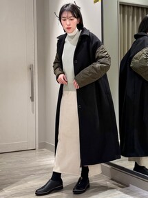 NOMINE（ノミネ）の「袖キルティングステンカラーコート（ステンカラー