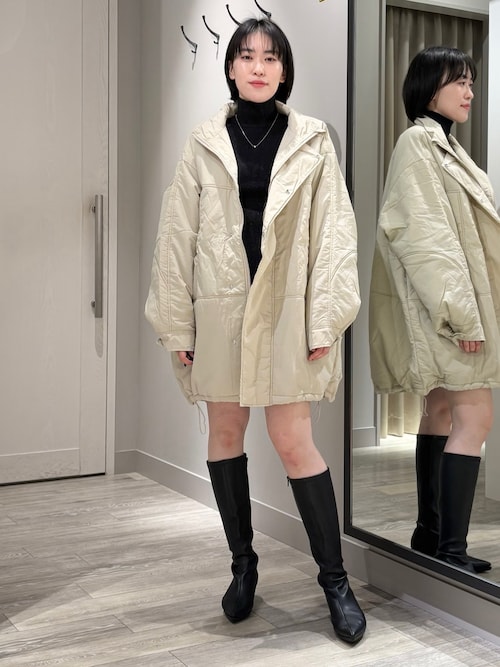 セール】ストレッチリブハイネックプルオーバー/タートル/冬服（ニット