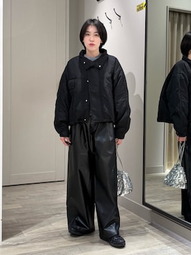 「アイテム（ダウンジャケット/コート）」を使った、✌︎ふくもっさん✌︎さん（レディース・163cm・20代）の秋コーディネート