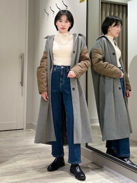 「アイテム（ジャケット/アウター）」を使った、✌︎ふくもっさん✌︎さん（レディース・163cm・20代）の秋コーディネート