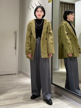 「アイテム（チェスターコート）」を使った、✌︎ふくもっさん✌︎さん（レディース・163cm・20代）の秋コーディネート