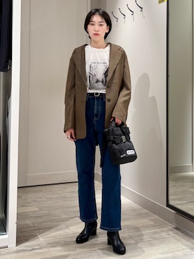 「アイテム（テーラードジャケット）」を使った、✌︎ふくもっさん✌︎さん（レディース・163cm・20代）の秋コーディネート