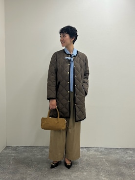 「アイテム（ボストンバッグ）」を使った、fukudaさん（レディース・170cm）の秋コーディネート