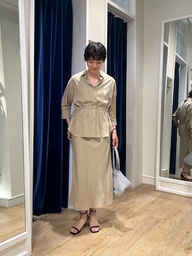 「grace grace （グラスグラス）のアイテム」を使った、fukudaさん（レディース・170cm）の夏コーディネート