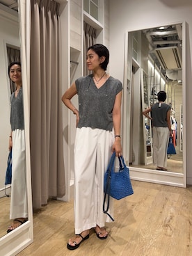 「アイテム（ブレスレット）」を使った、fukudaさん（レディース・170cm）の夏コーディネート